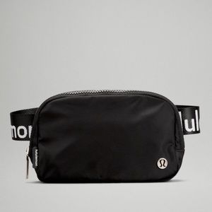 RARE Lululemon Everywhere Belt Bag - black and white logo NWT